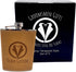 Team Groom Leather Wrapped Hip Flask Bachelor Party Must-Have